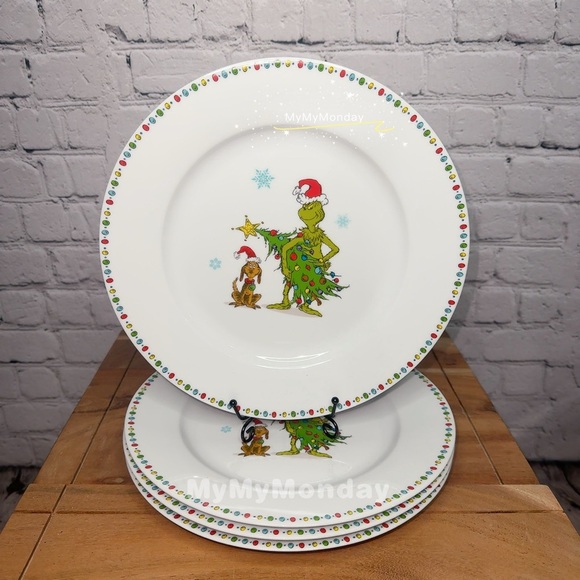 The Grinch Dinner Plate Set Of 4 - Picture 2 of 5